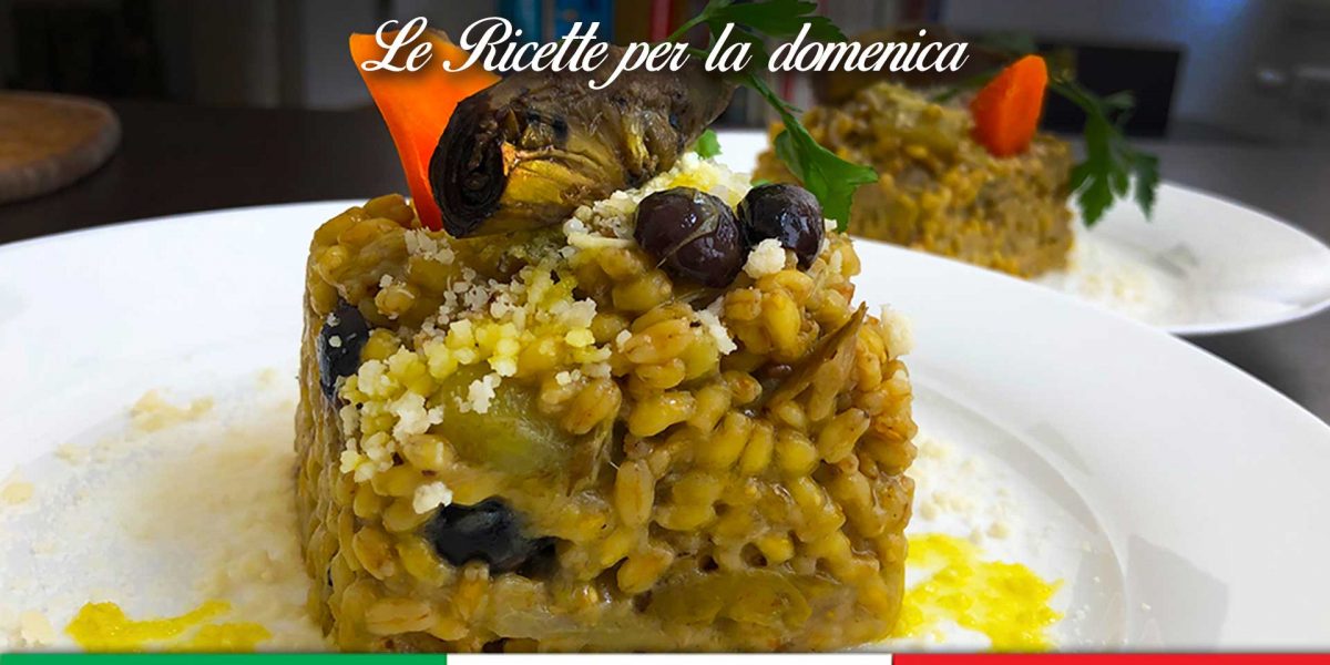 Grano risottato ai carciofi romaneschi