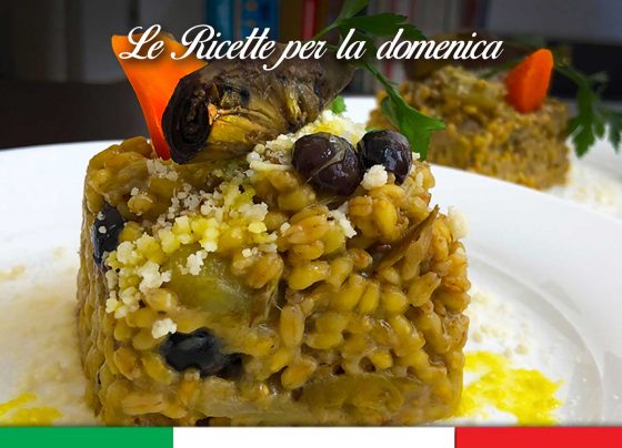 Grano risottato ai carciofi romaneschi